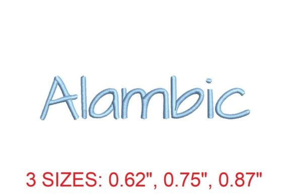 Alambic Embroidery Font