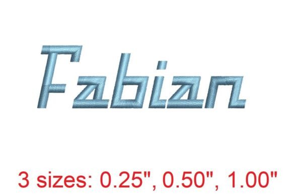Fabian Embroidery Font
